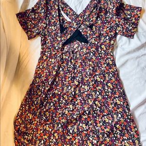 Midi dress with cross cut back